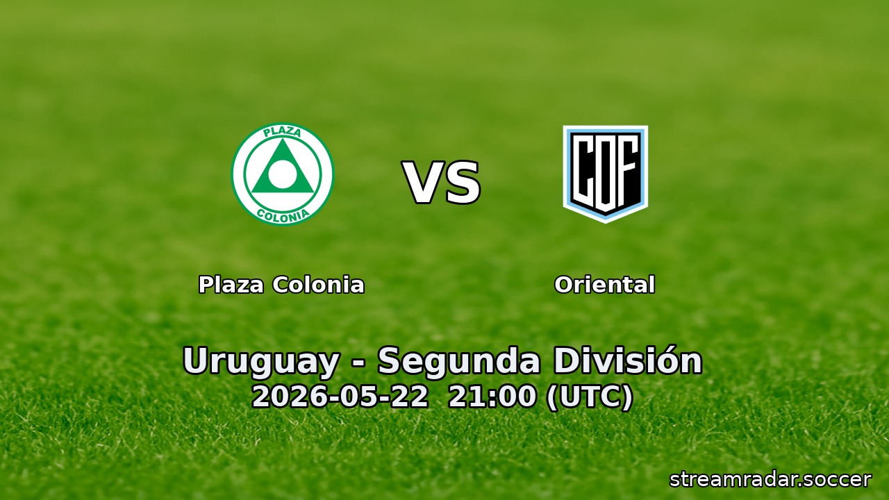 Plaza Colonia vs Oriental