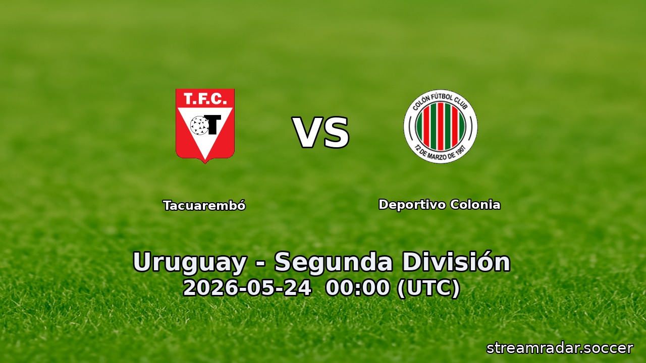 Tacuarembó vs Deportivo Colonia