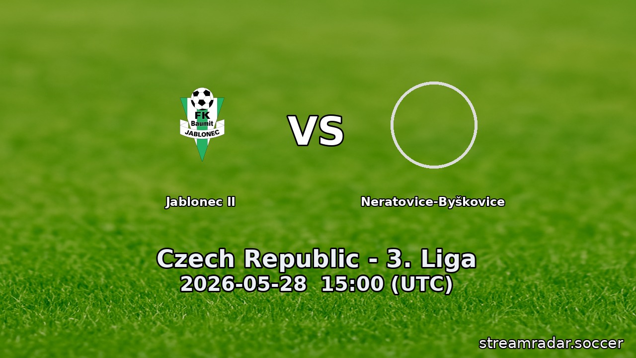 Jablonec II vs Neratovice-Byškovice