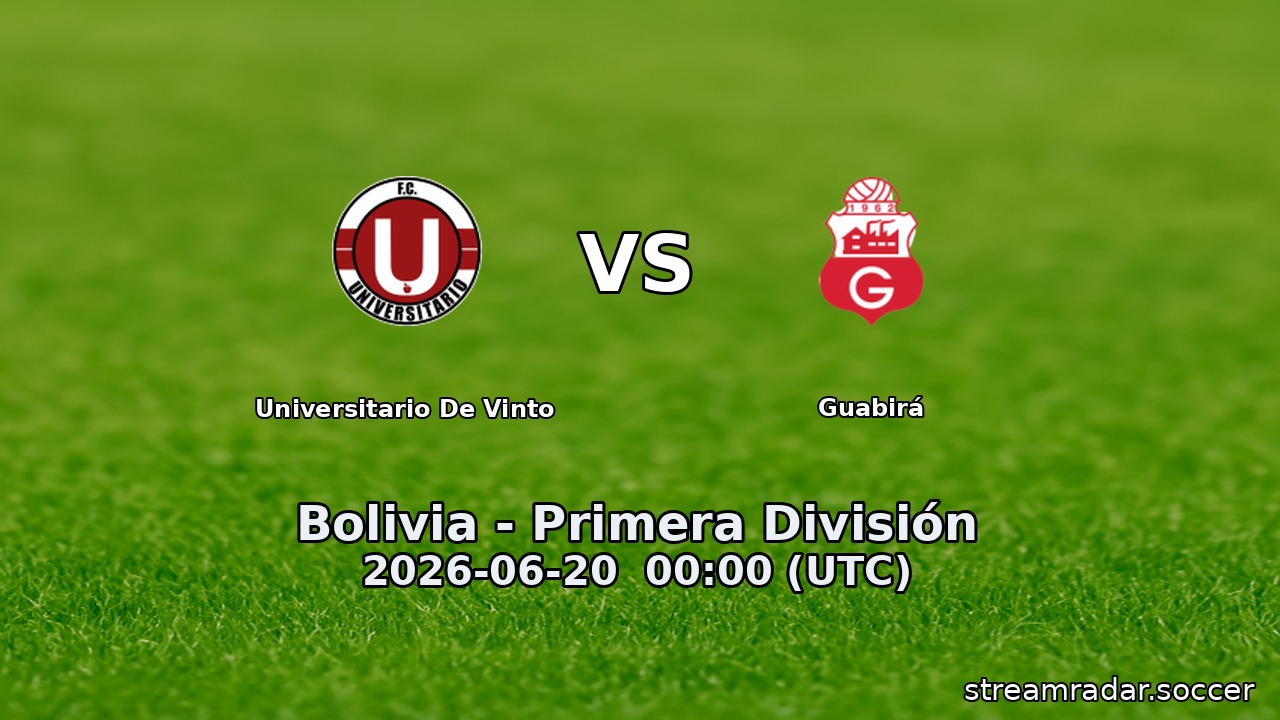 Universitario De Vinto vs Guabirá