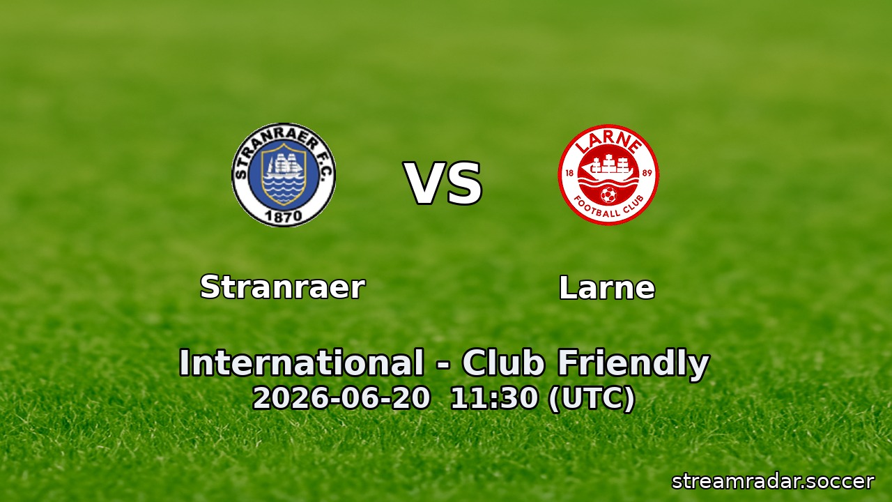 Stranraer vs Larne