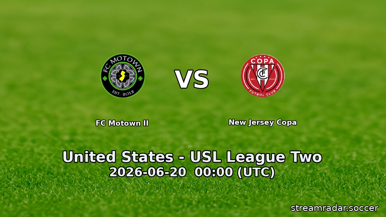 FC Motown II vs New Jersey Copa