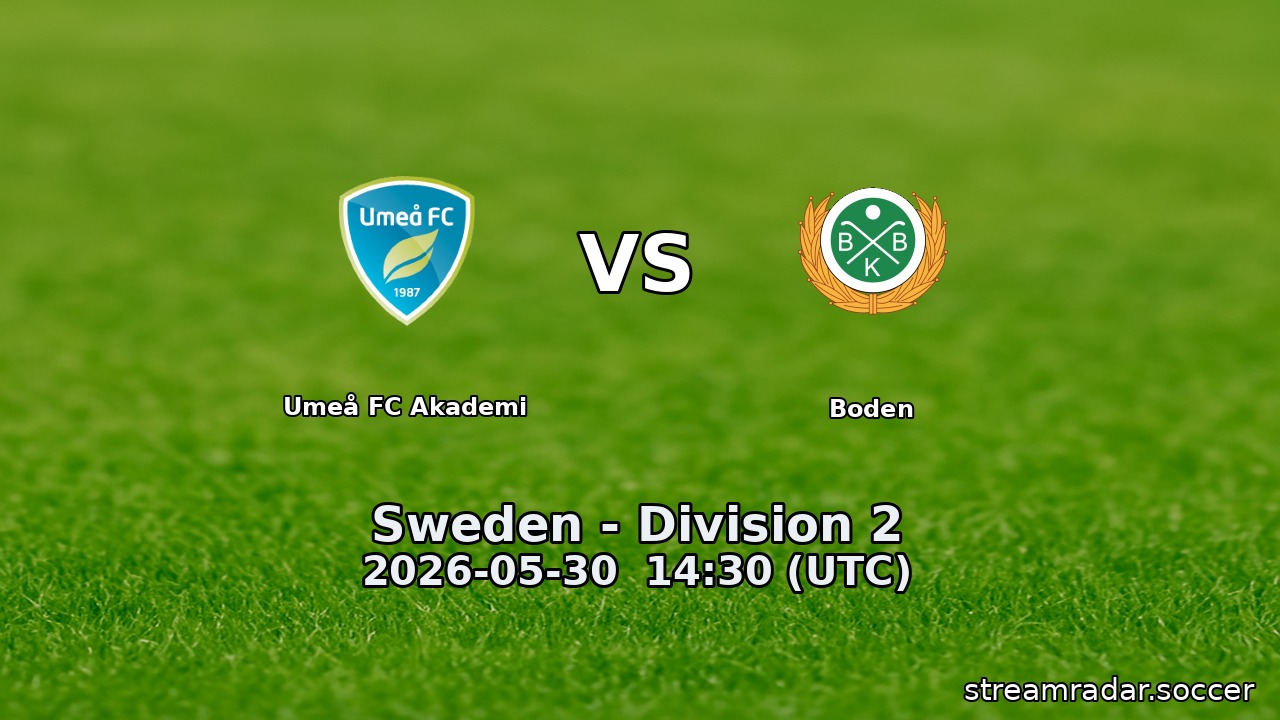 Umeå FC Akademi vs Boden