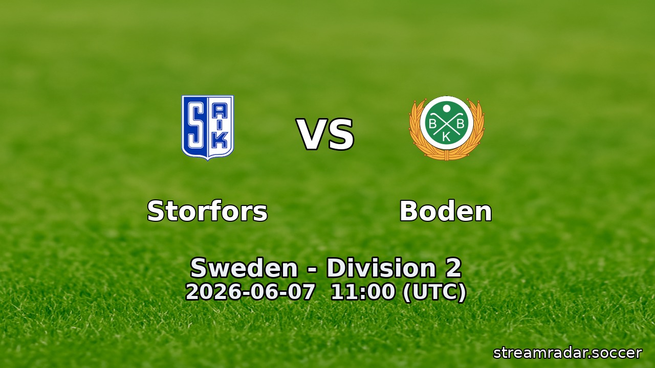 Storfors vs Boden