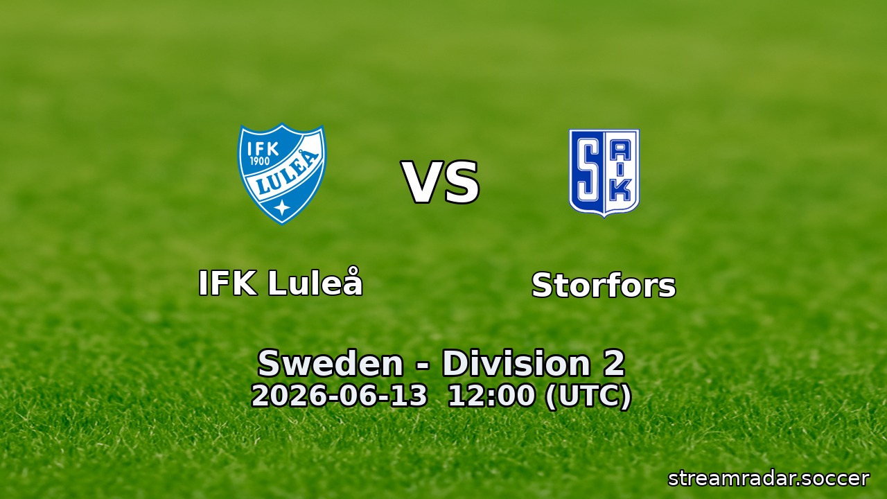 IFK Luleå vs Storfors