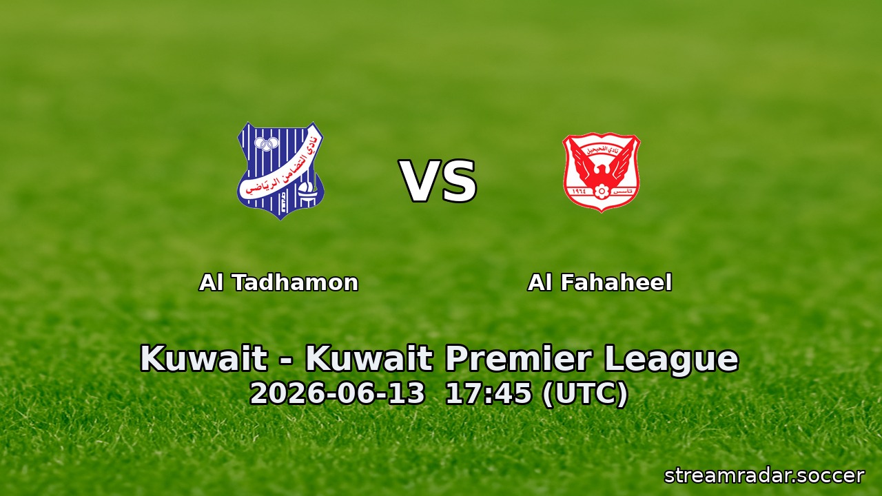 Al Tadhamon vs Al Fahaheel