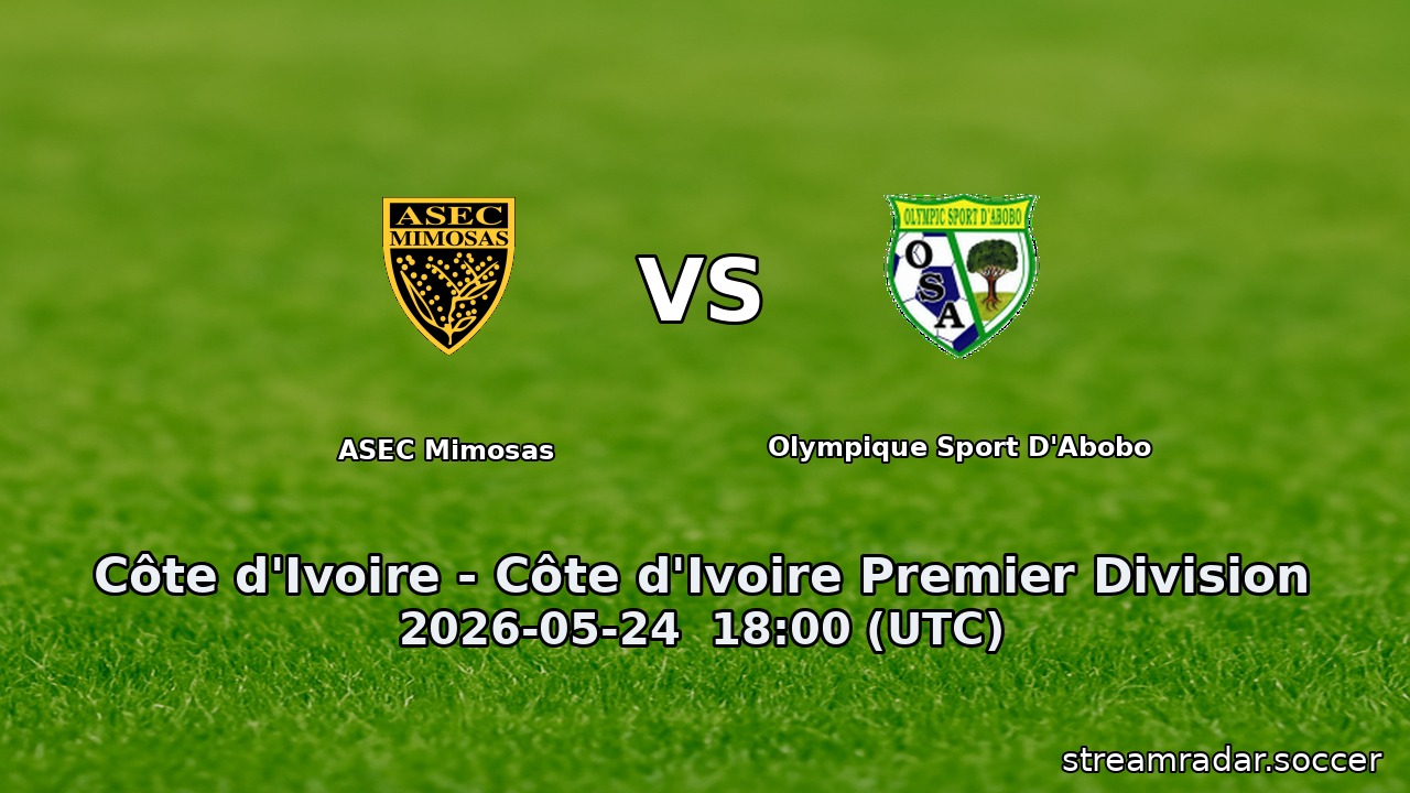 ASEC Mimosas vs Olympique Sport D'Abobo