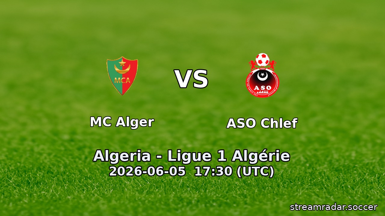 MC Alger vs ASO Chlef