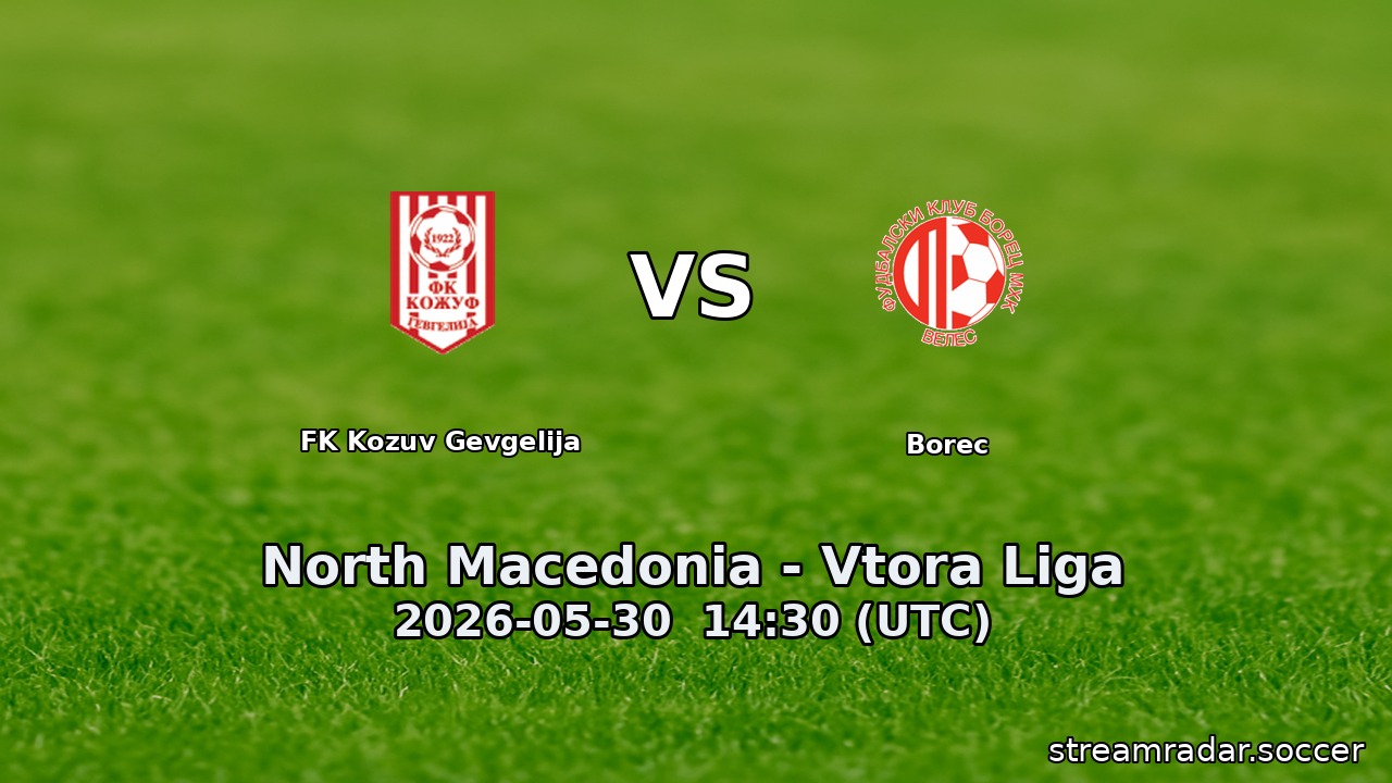 FK Kozuv Gevgelija vs Borec