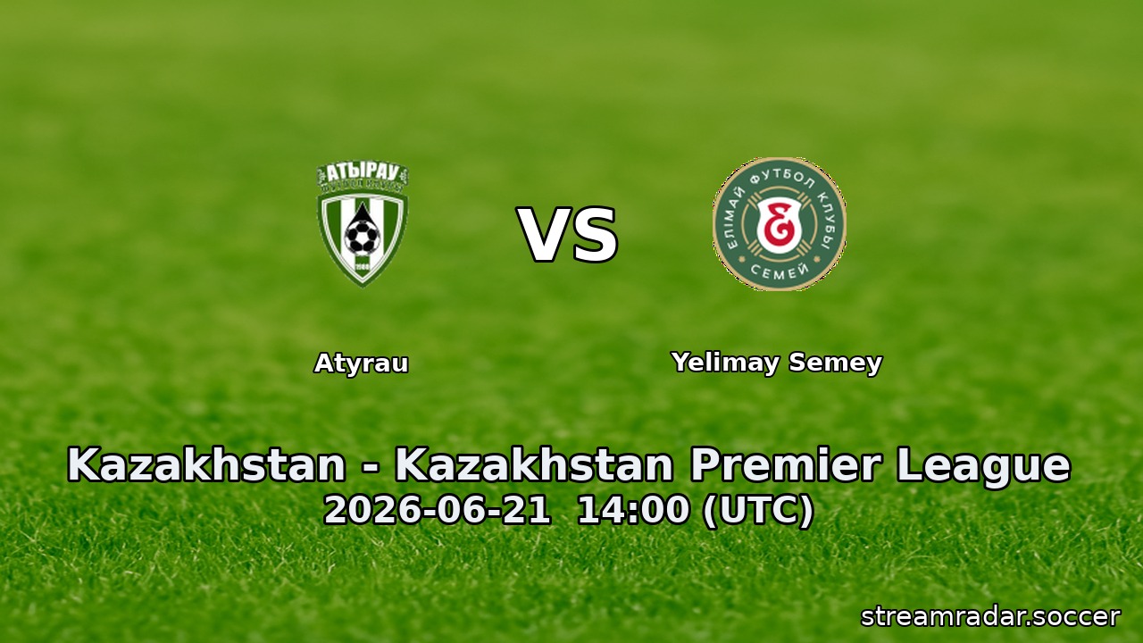 Atyrau vs Yelimay Semey