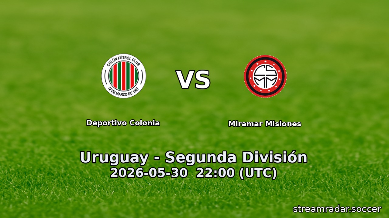 Deportivo Colonia vs Miramar Misiones