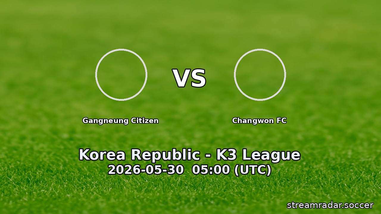 Gangneung Citizen vs Changwon FC