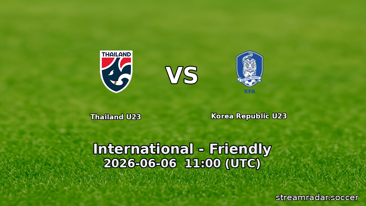 Thailand U23 vs Korea Republic U23