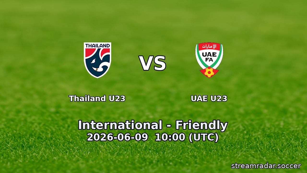 Thailand U23 vs UAE U23