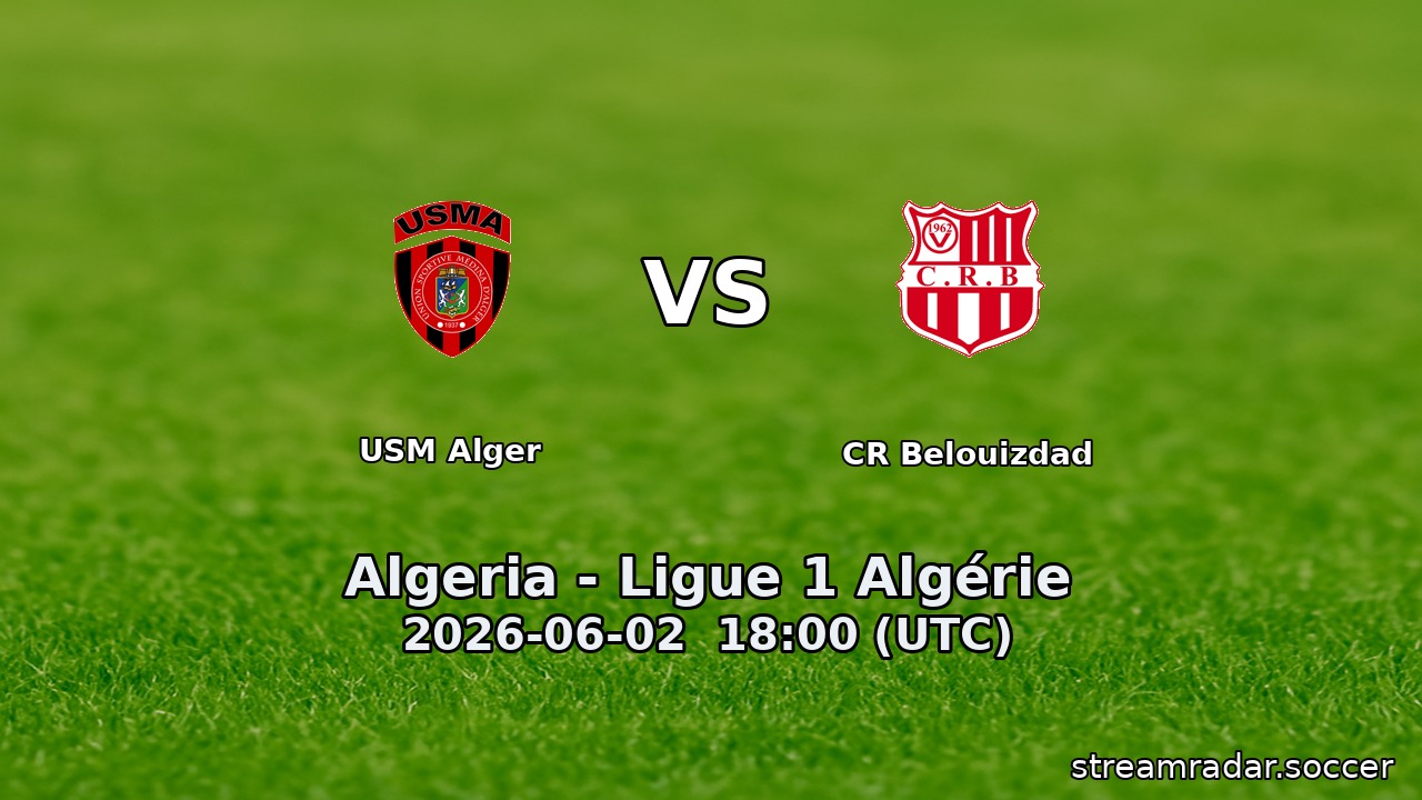 USM Alger vs CR Belouizdad