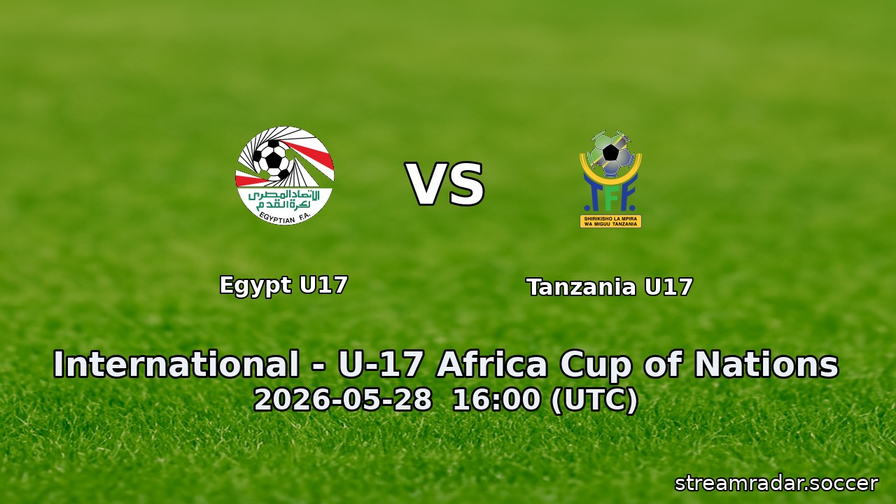 Egypt U17 vs Tanzania U17
