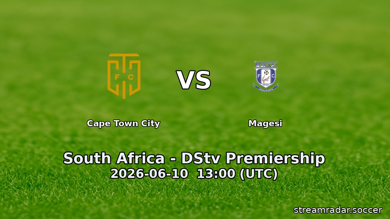 Cape Town City vs Magesi