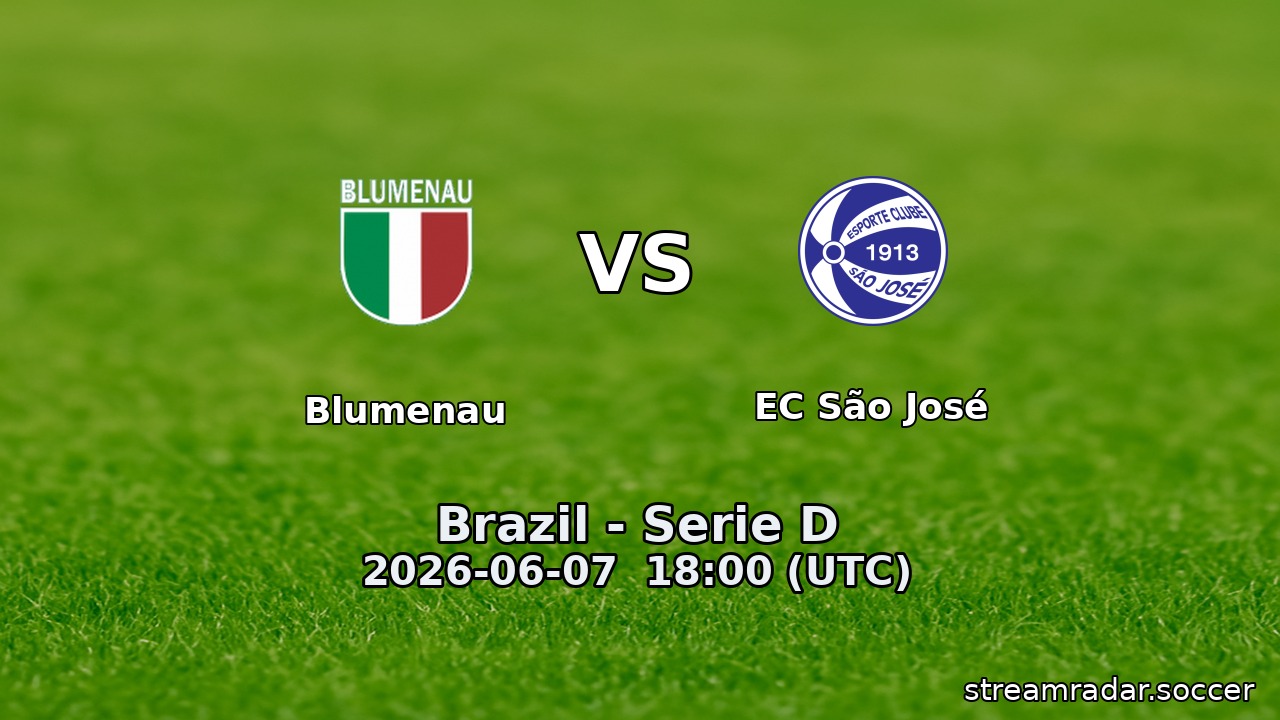 Blumenau vs EC São José