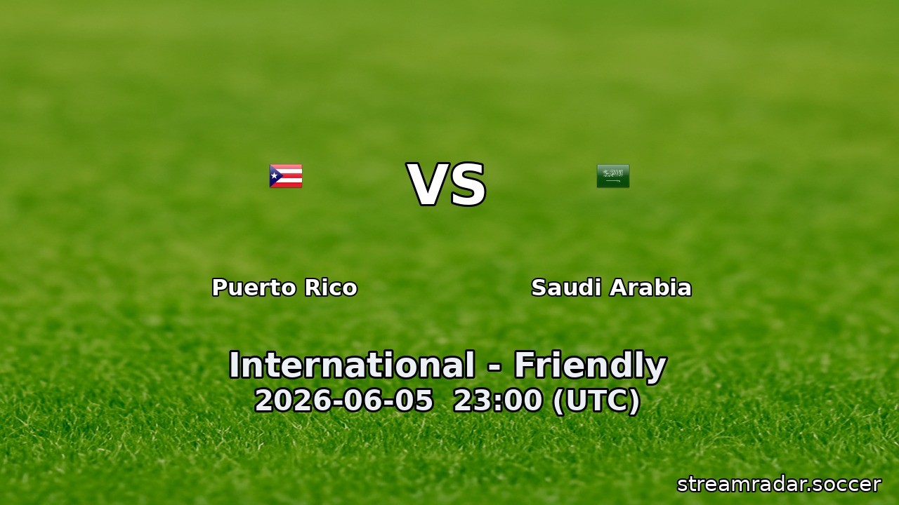 Puerto Rico vs Saudi Arabia