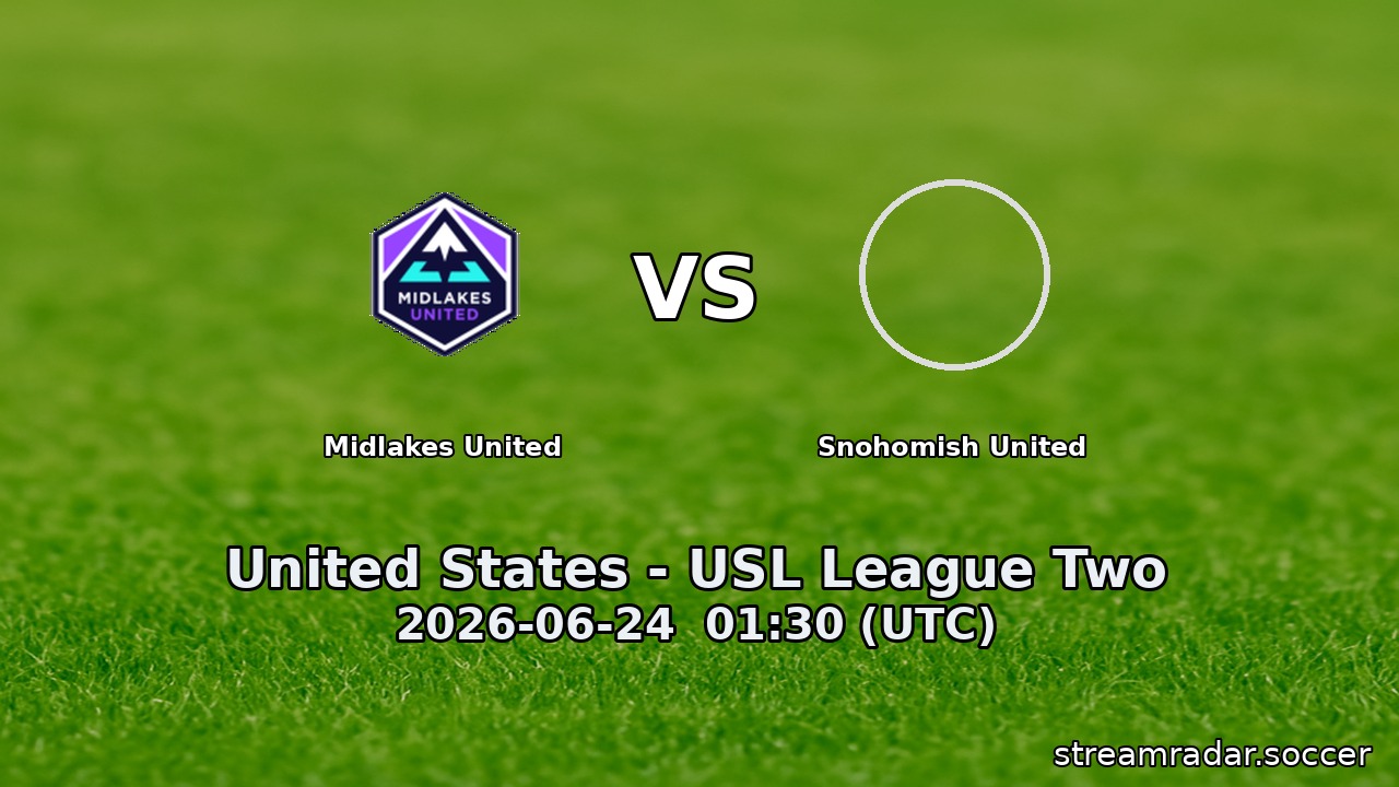Midlakes United vs Snohomish United