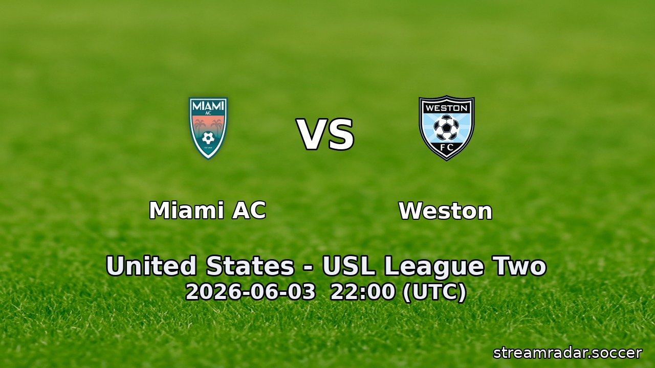 Miami AC vs Weston