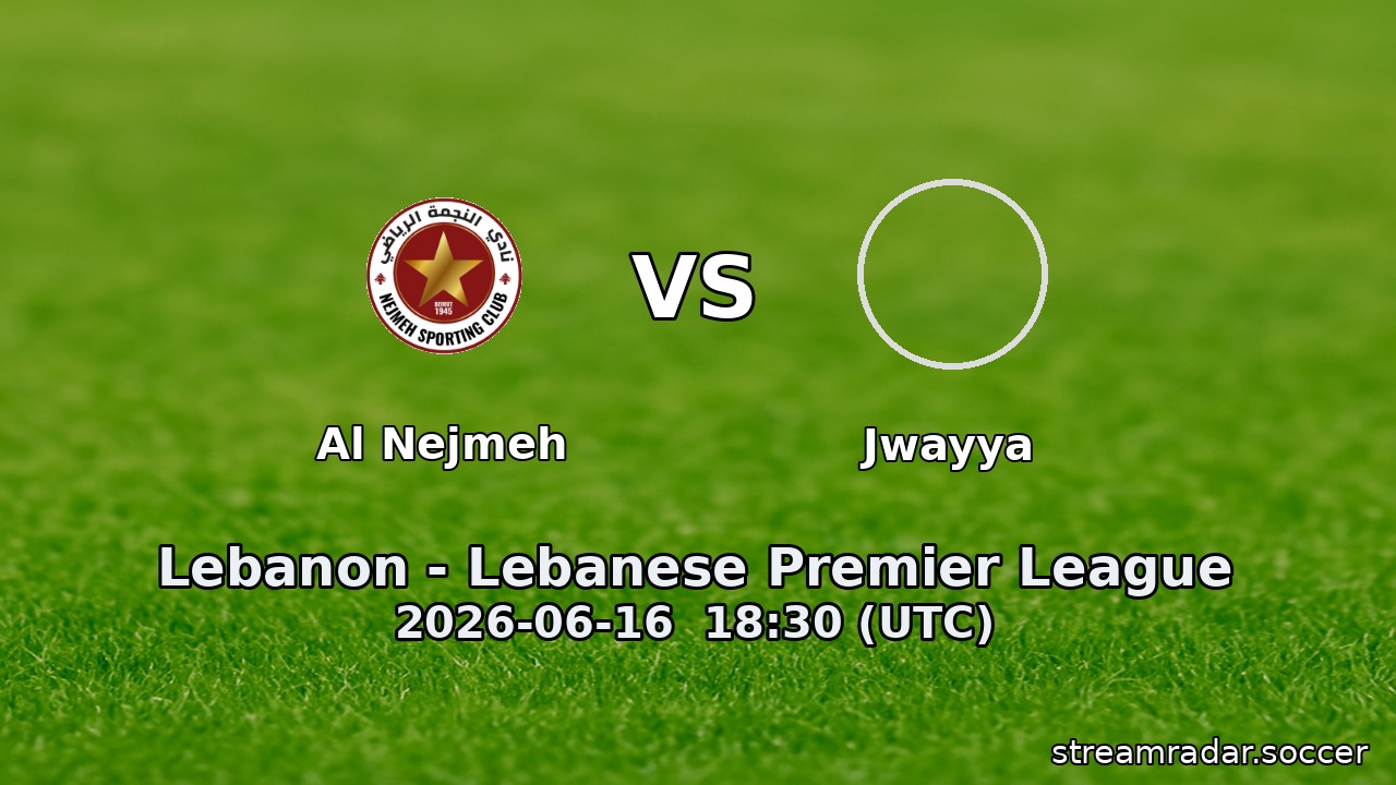 Jwayya vs Al Nejmeh