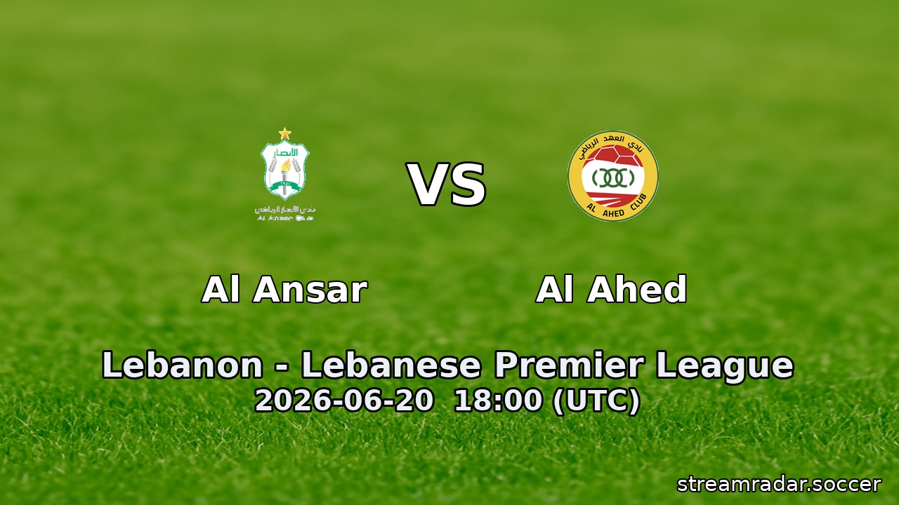 Al Ansar vs Al Ahed