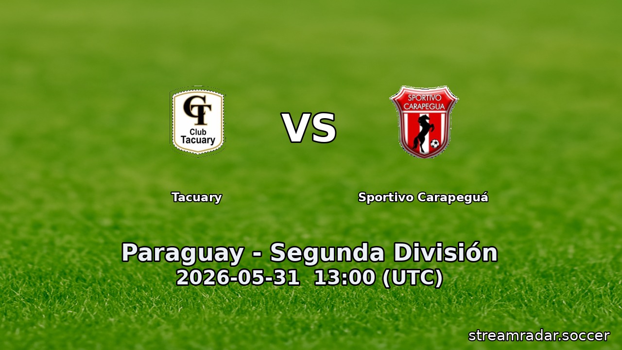 Tacuary vs Sportivo Carapeguá