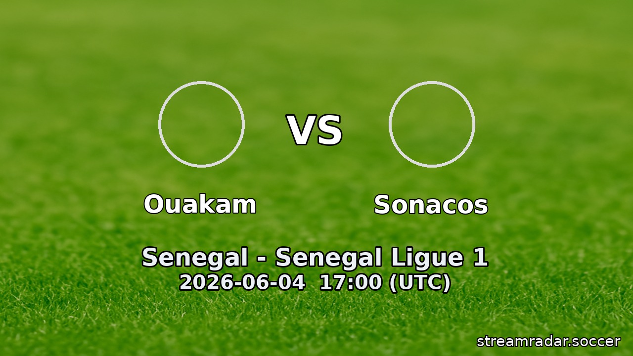 Ouakam vs Sonacos