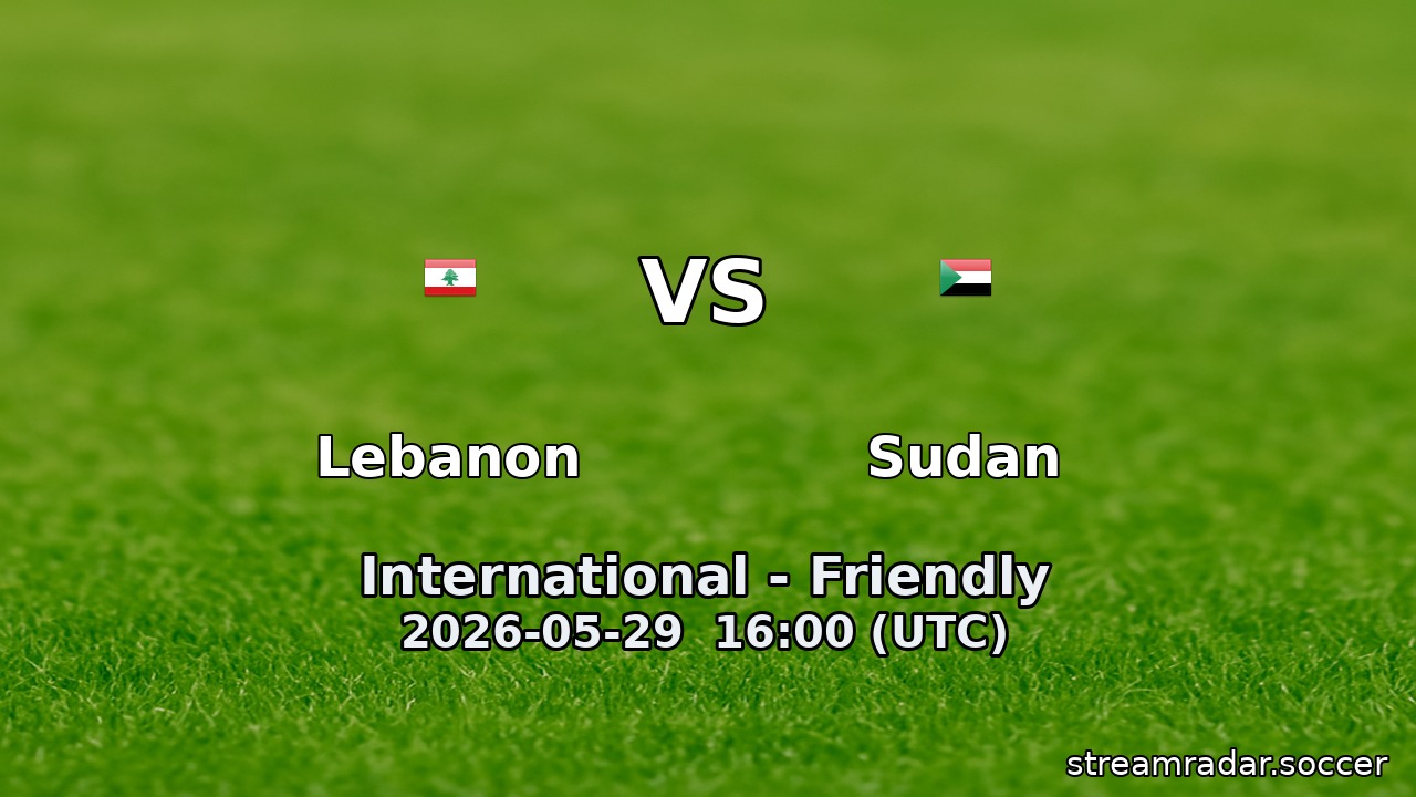 Lebanon vs Sudan