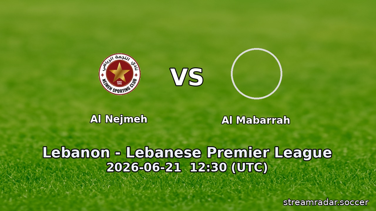 Al Nejmeh vs Al Mabarrah