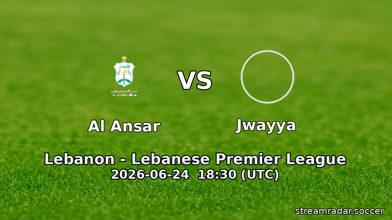 Al Ansar vs Jwayya