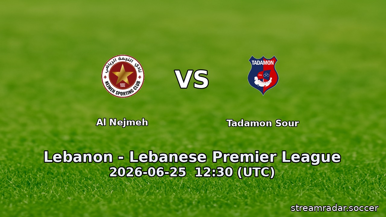 Al Nejmeh vs Tadamon Sour