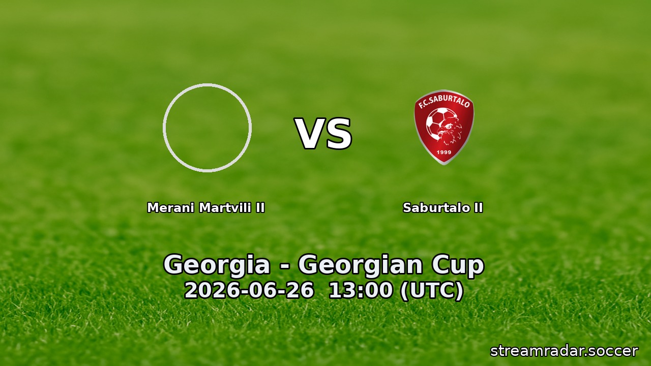Merani Martvili II vs Saburtalo II
