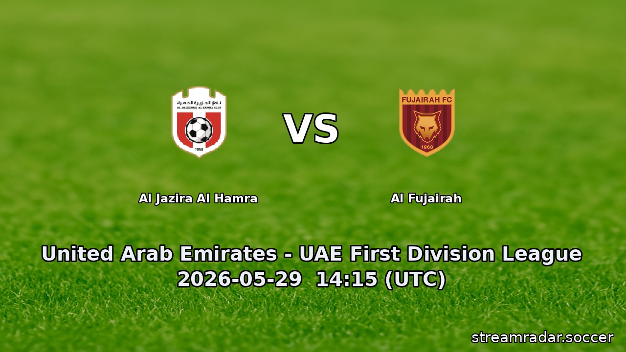 Al Jazira Al Hamra vs Al Fujairah
