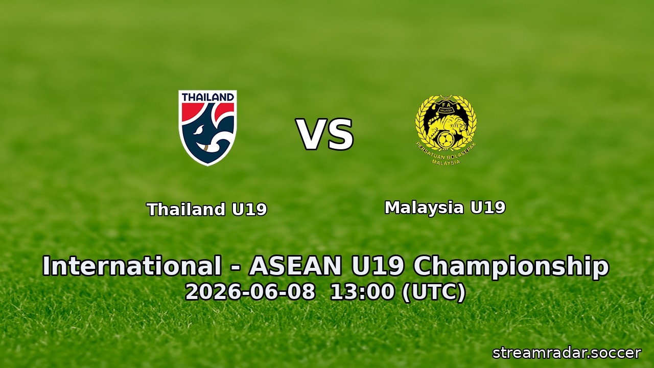 Thailand U19 vs Malaysia U19
