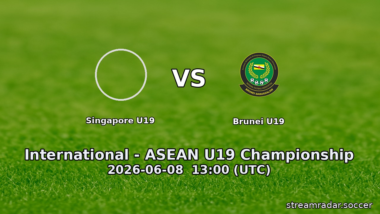 Singapore U19 vs Brunei U19