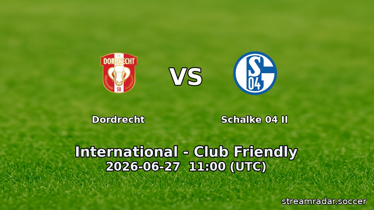 Dordrecht vs Schalke 04 II