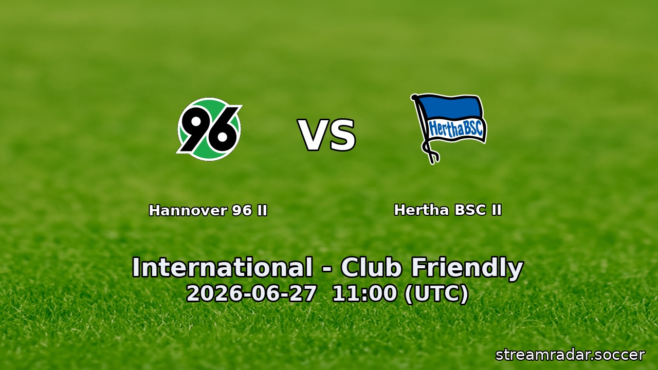 Hannover 96 II vs Hertha BSC II