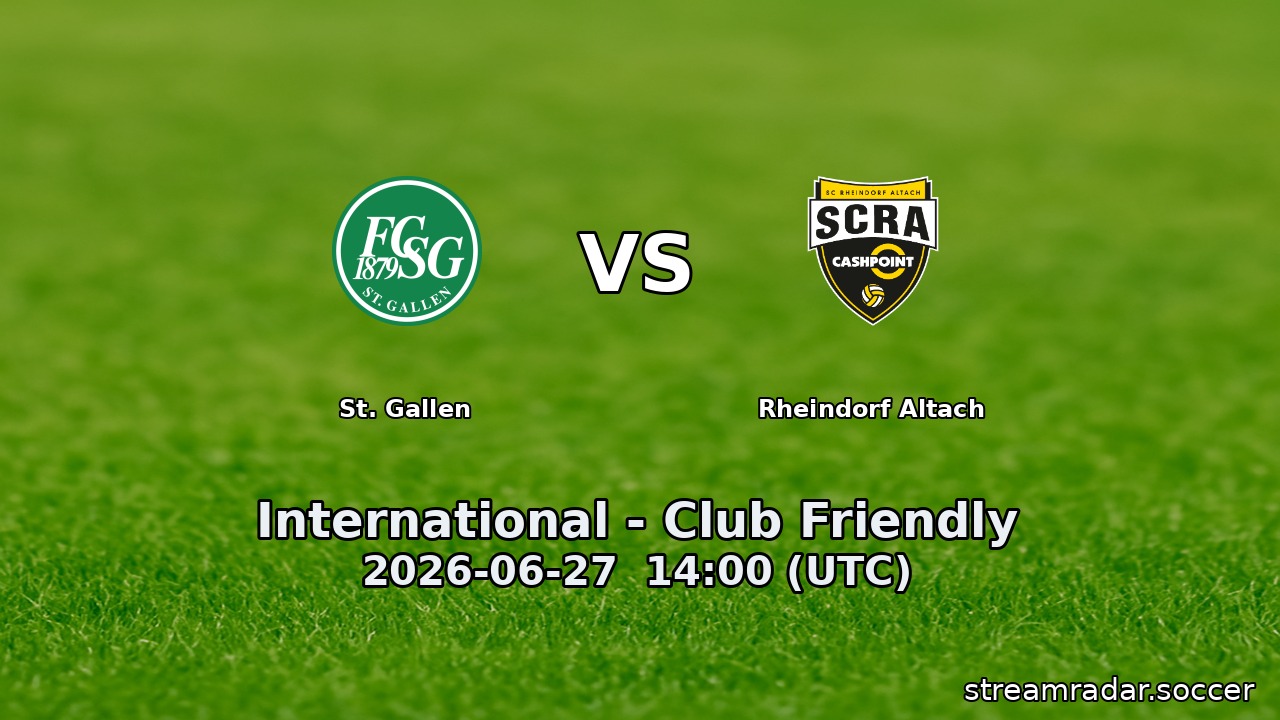St. Gallen vs Rheindorf Altach