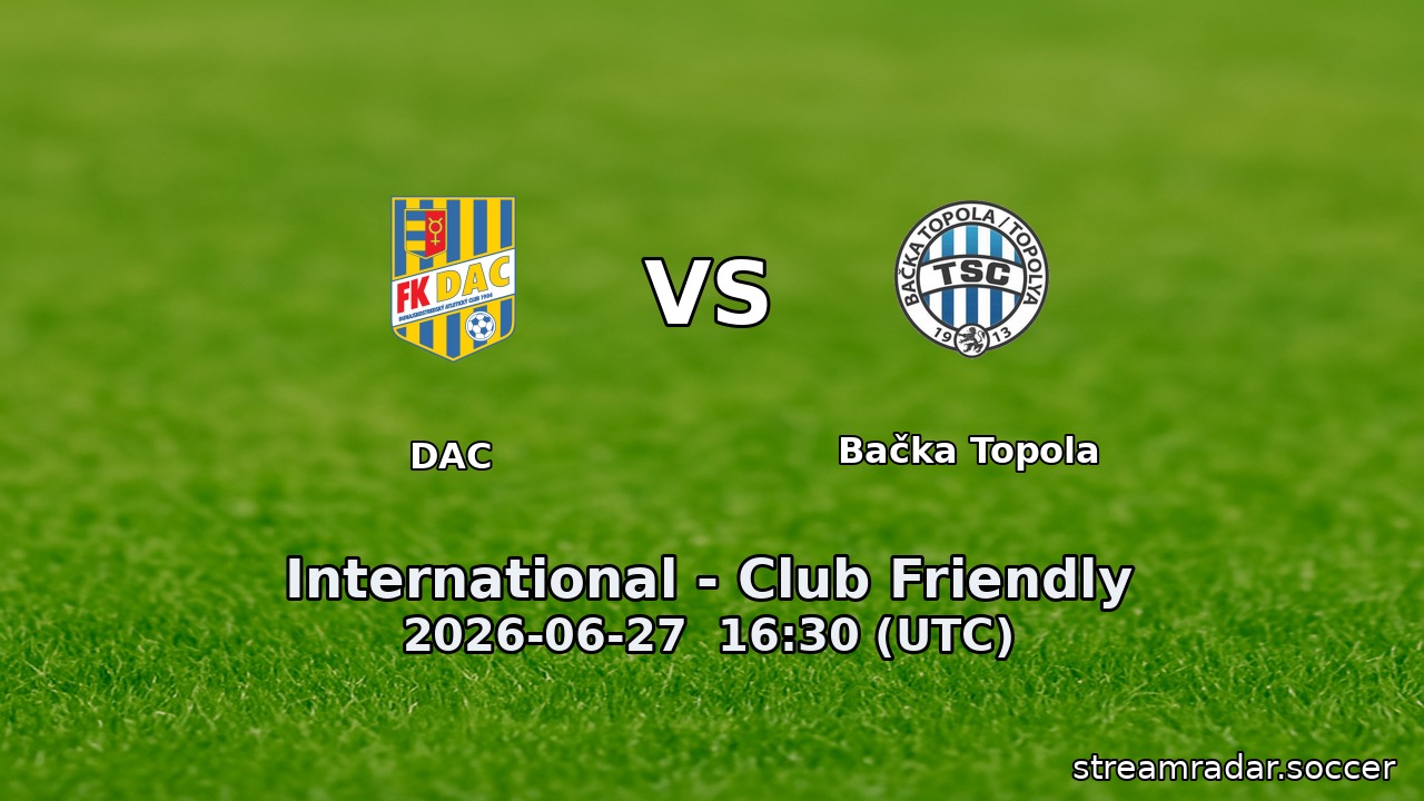 DAC vs Bačka Topola