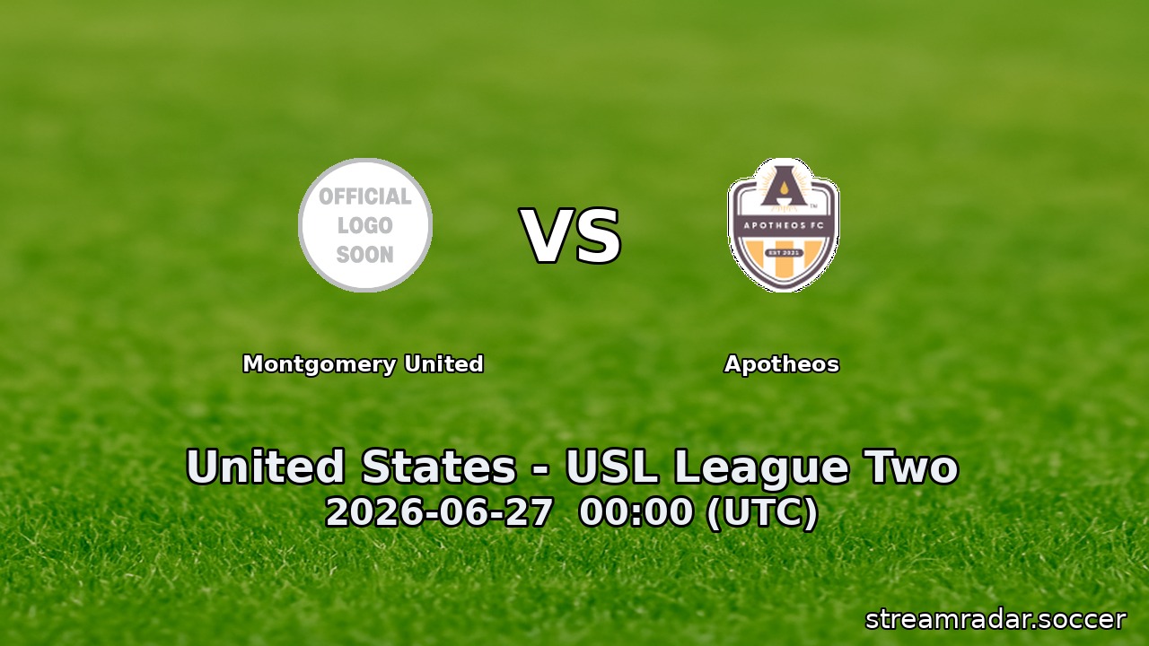Montgomery United vs Apotheos