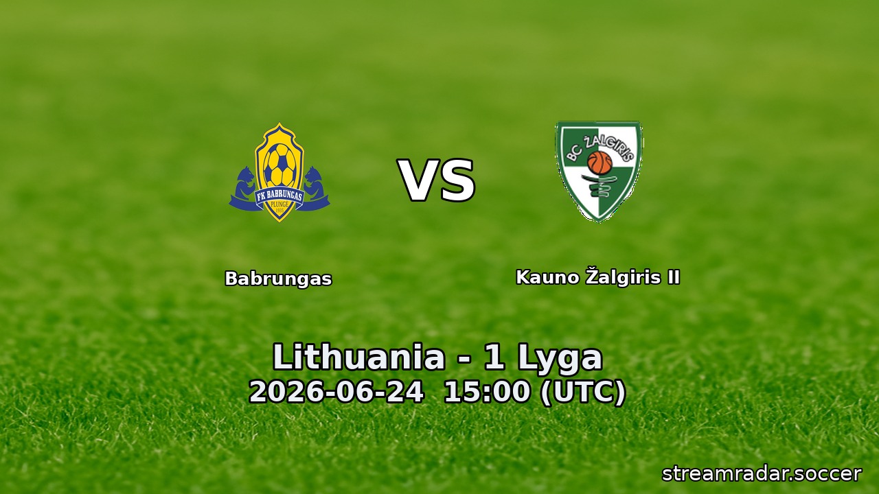 Babrungas vs Kauno Žalgiris II
