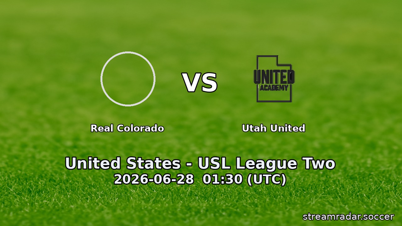 Real Colorado vs Utah United