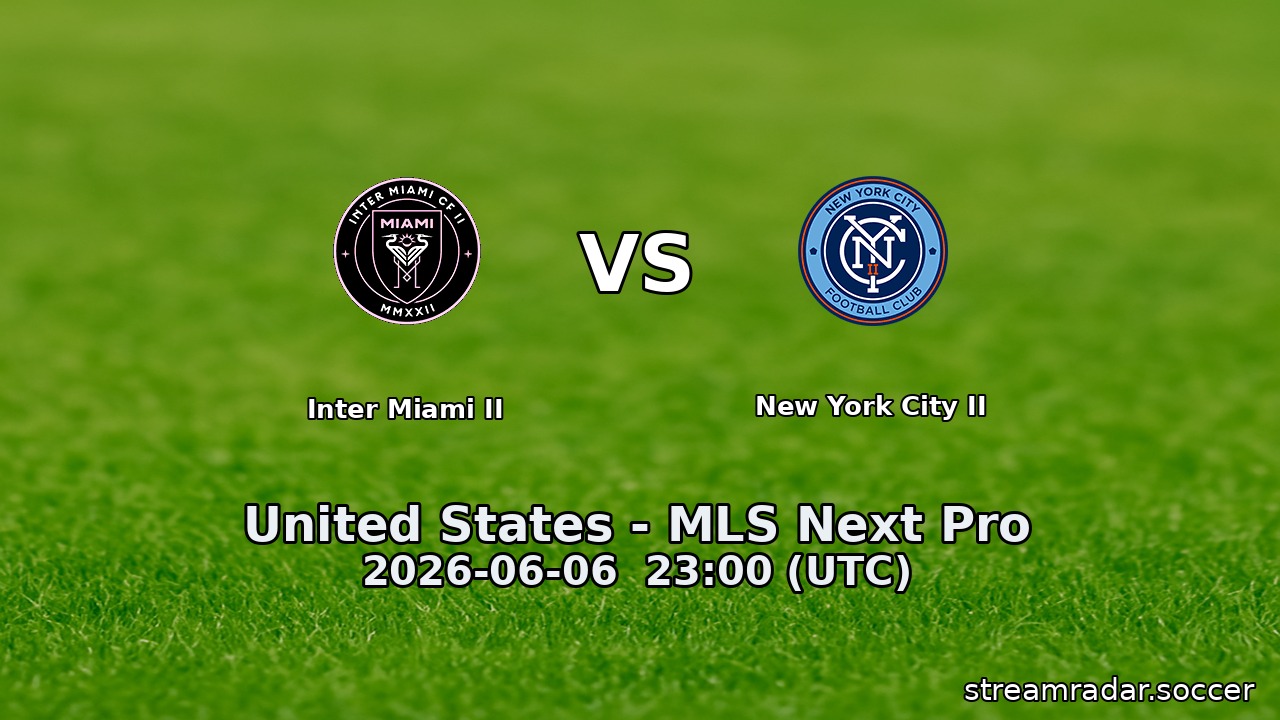 Inter Miami II vs New York City II