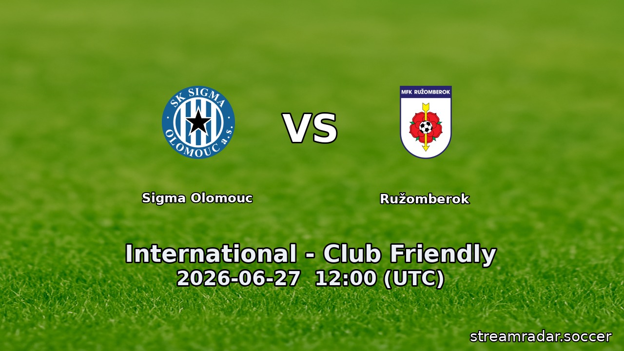 Sigma Olomouc vs Ružomberok