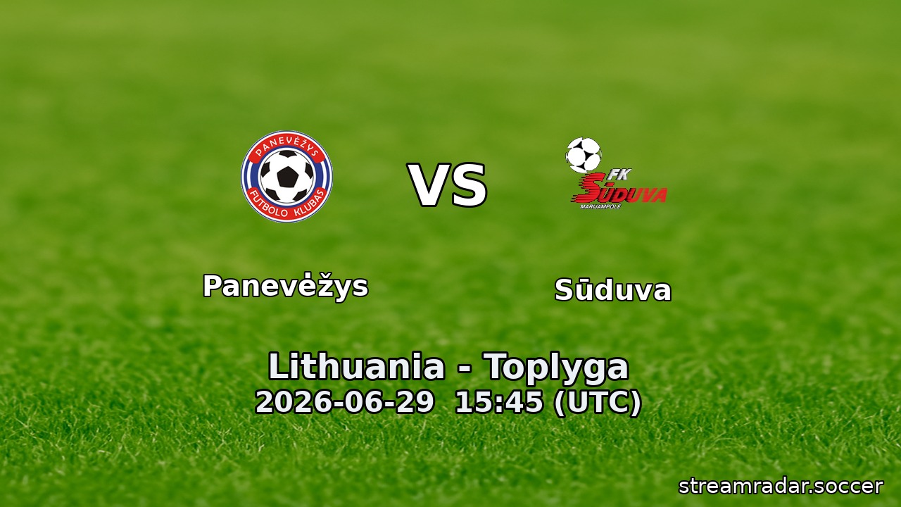Panevėžys vs Sūduva