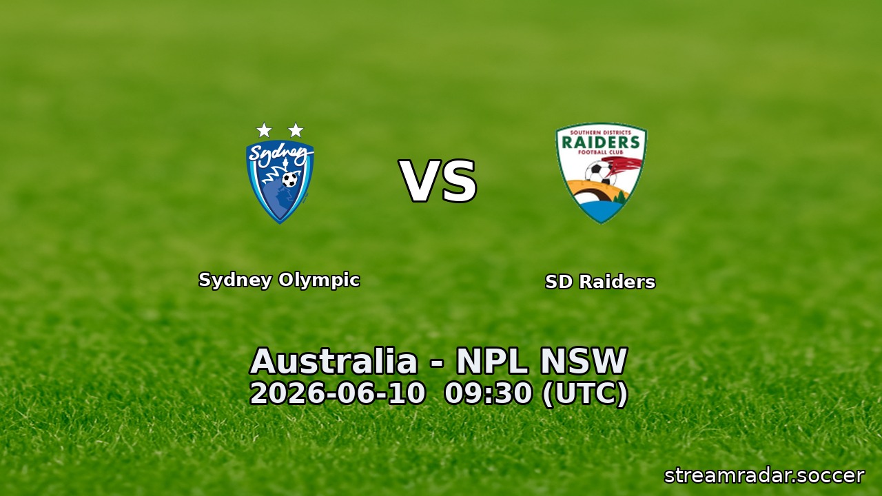 Sydney Olympic vs SD Raiders