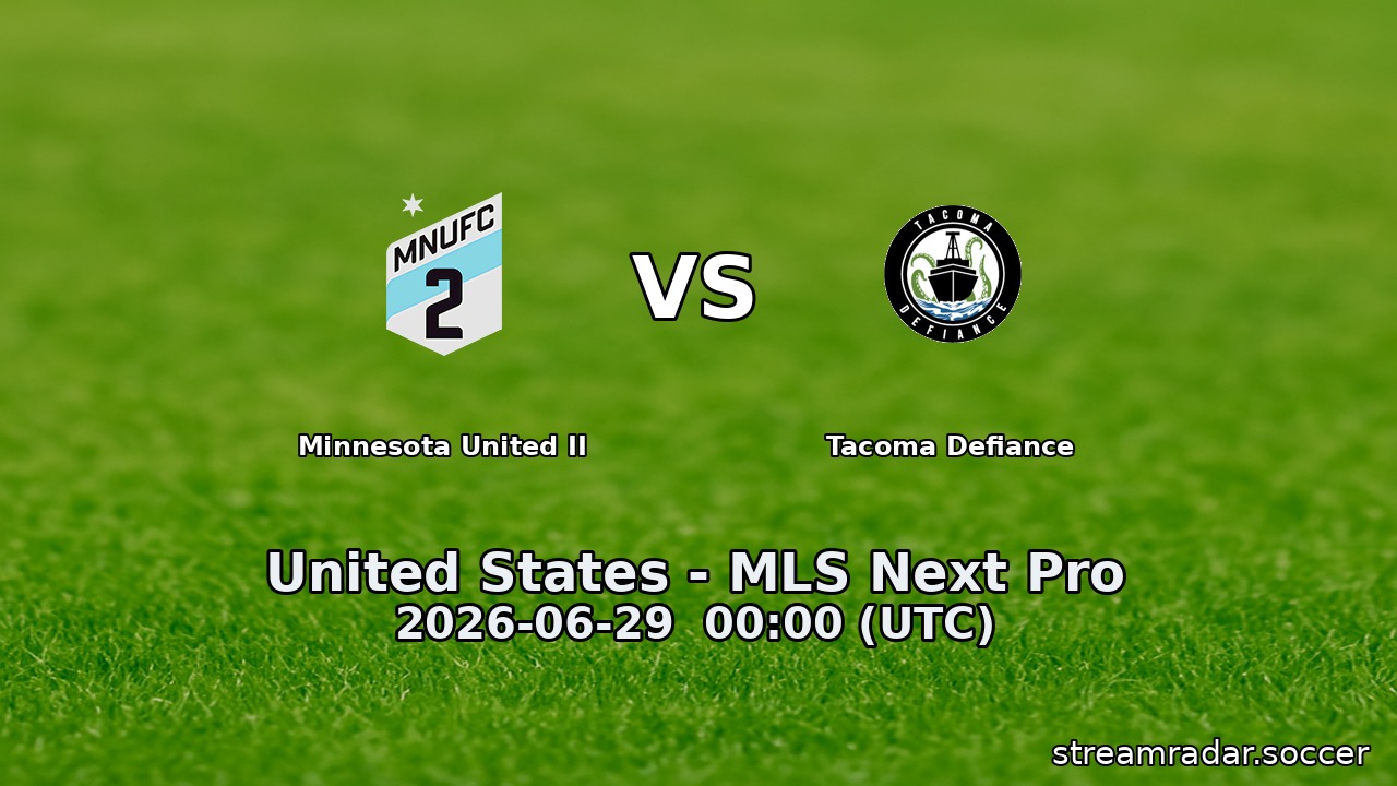 Minnesota United II vs Tacoma Defiance