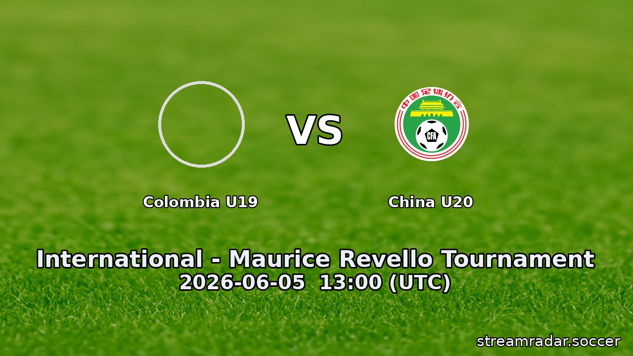 Colombia U19 vs China U20